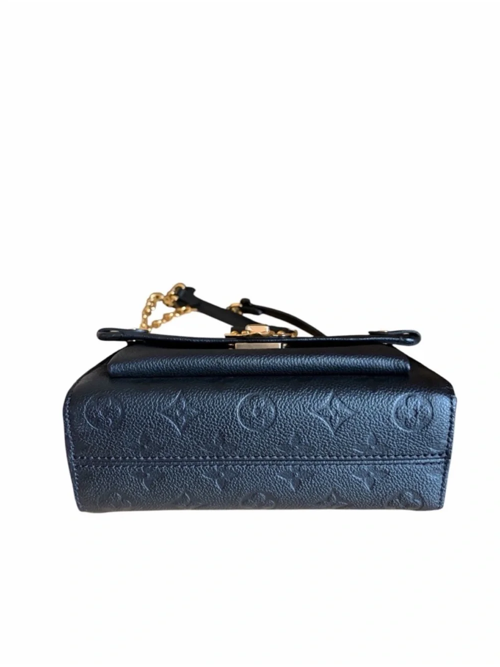 Louis Vuitton Vavin BB Empriente black leather logo bag 2 way strap